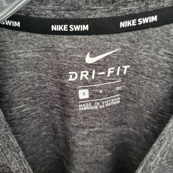 Nike Mens Dri Fit Gray Hydroguard Long Sleeve Shirt UPF 40 Size Small New - Picture 7 of 7